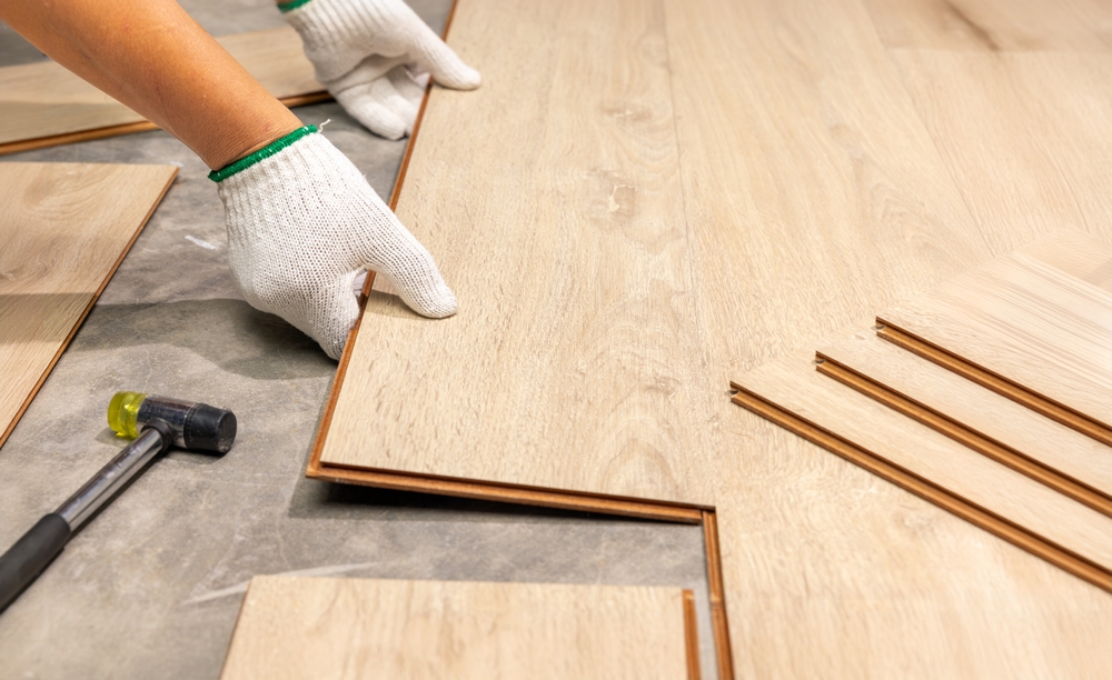 Laminate flooring installation